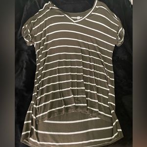 Ivy green and white stripped dress shirt